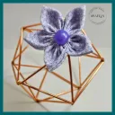 Pince à cheveux Ysaëlys Fleur Géométrique Mauve